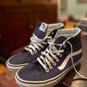 Vans Sk8-Hi Canvas Sneaker in Navy Blue - Women's 8